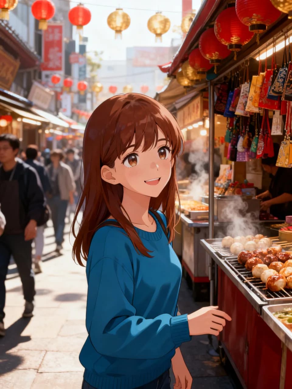 中華街、君と食べ歩く午後